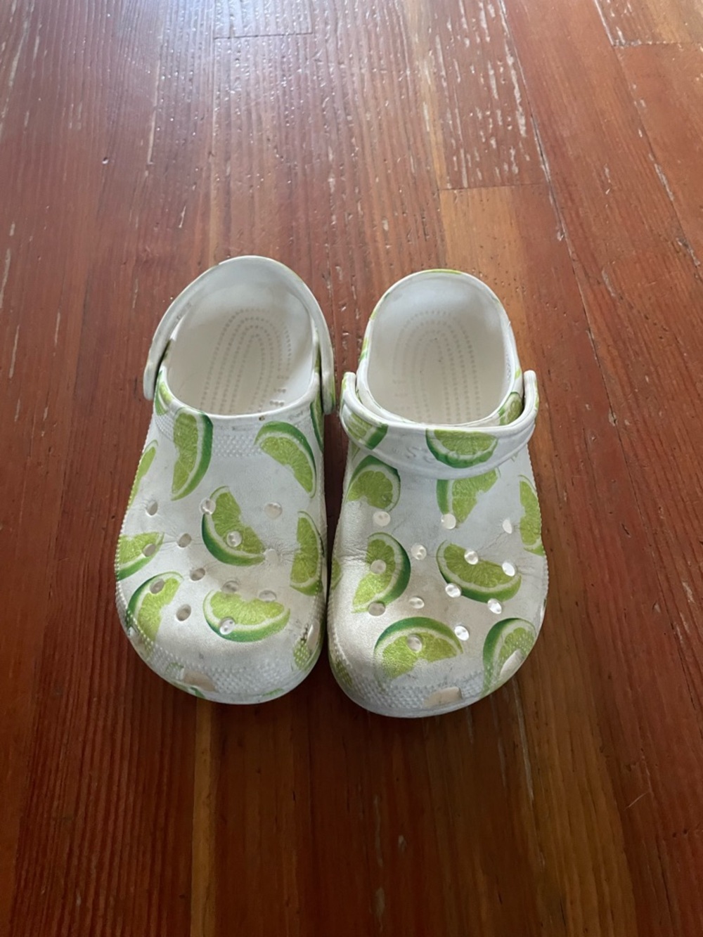 Crocs with limes